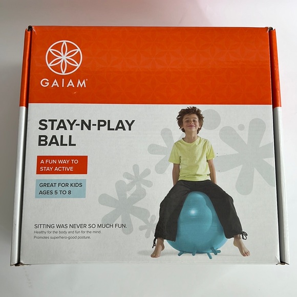 Gaiam Kids Stay-N-Play Children's Balance Ball-Flexible Gaiam Kids Stay-N-Play Children's Balance Ball-Flexible
